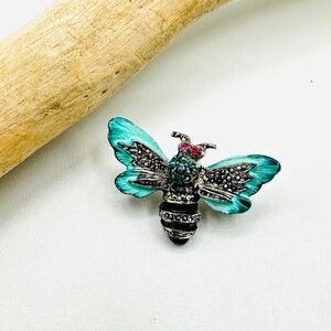 Vintage Hand Painted Bee Brooch Bee Pin